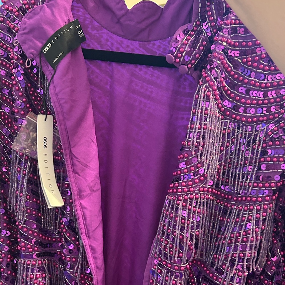 Asos Curve Sequin Fringe Dress - Picture 7 of 7